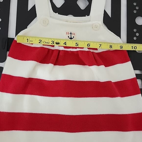 Hope & Henry Nautical Stripes July 4th Knit Tank Bubble Romper 3-6M - Picture 11 of 12